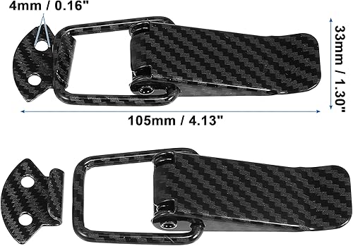 Miniatura 4 de X AUTOHAUX Clips universales de bloqueo de gancho de seguridad para parachoques de automóvil, clips de gancho de liberación rápida para maletero de