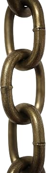 RCH Hardware CH-S60-02-AB-3 Steel Chandelier Chain, Antique Brass 3 Feet