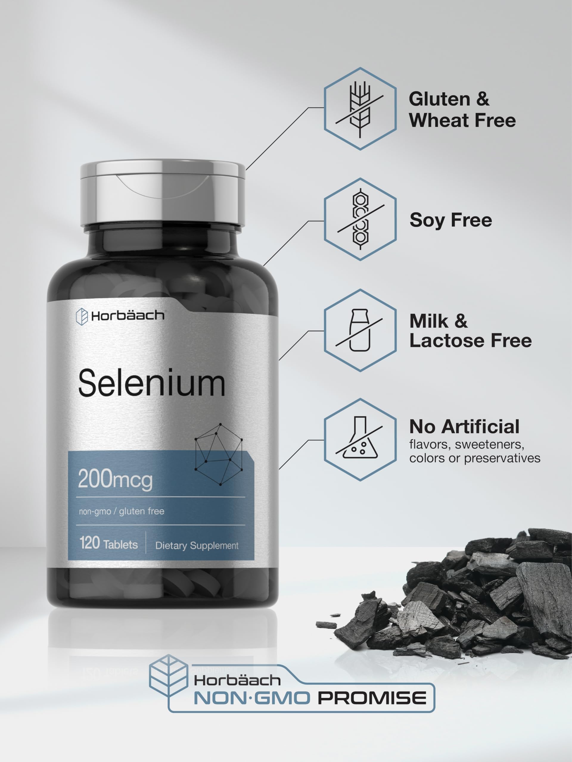 Horbäach Selenium Supplement for Women & Men | 200mcg | 120 Tablets — Amazon image 5