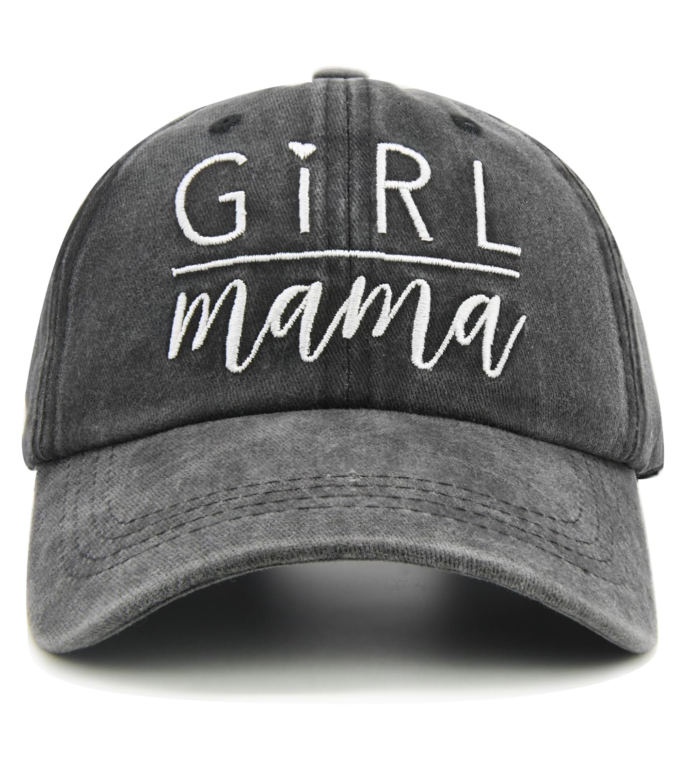 Waldeal Women's Baseball Cap Girl Mama Vintage Distressed Unconstructed Dad Hat Gray