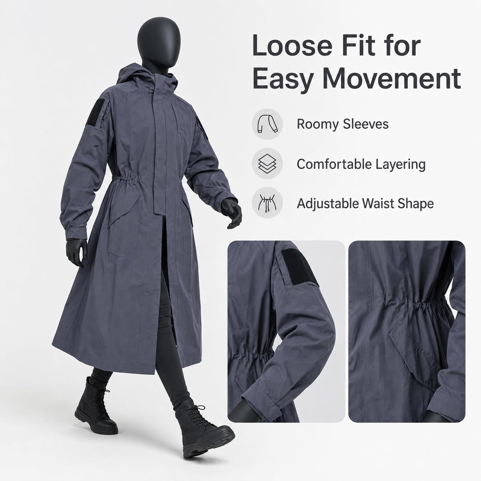 Generisch Langer Windmantel Mantel Robe, Lockeres A Linien Cosplay Kostuem | Lockere Passform A Linie Lange Robe Windmantel Jacke Mantel Strickjacke Uebermantel Kostuem Kleidung Fuer Cosplay