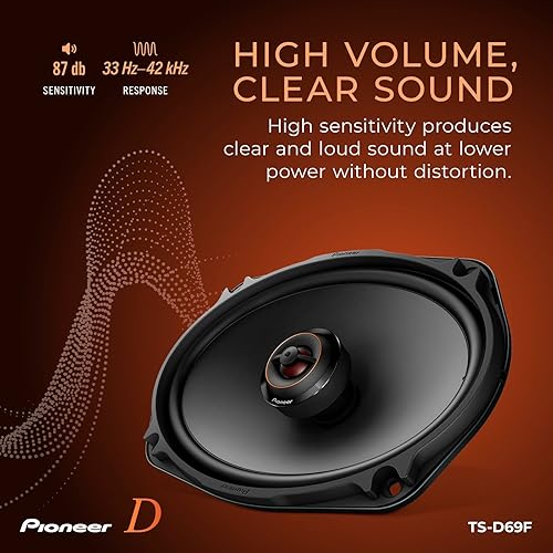 Miniatura 5 de PIONEER Serie D TS-D69F - Altavoces de 2 vías de 6 x 9 pulgadas (par) - 330 W máximo, sonido equilibrado + agudos suaves, actualización ideal de