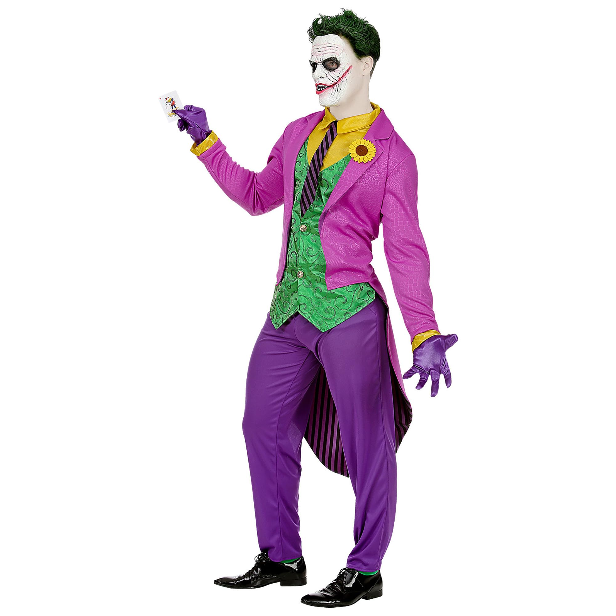 W WIDMANN MILANO Party Fashion - Costume da clown horror | Set da 4 pezzi con frac, comprensivo di camicia e gilet, pantaloni, cravatta e guanti, per Halloween, Carnevale