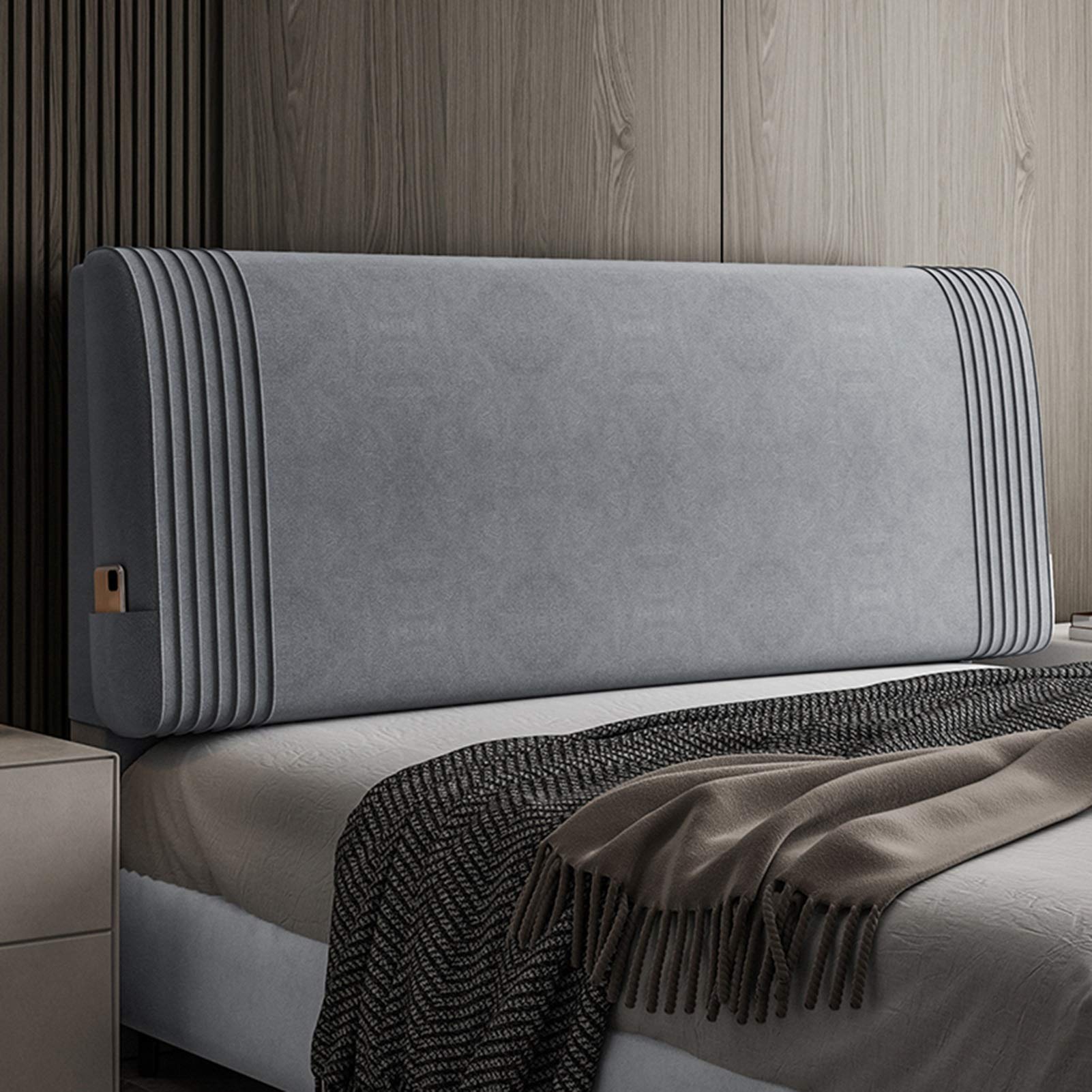 LIANGJUN Headboard Bed backrest Cushion, Large Backrest Reading Pillow, Head Anti-Collision Upholstered, Home Bed Decoration for Hotel Bedroom, Washable Cover, 6 Colors