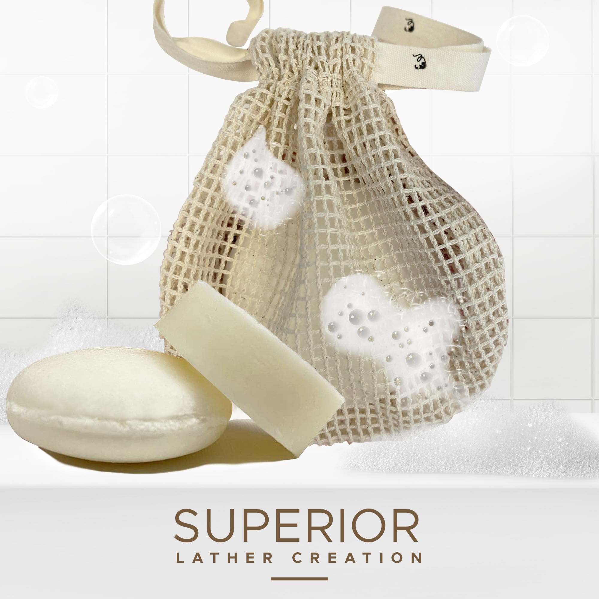 Whiffkitch Paquete de 10 bolsas de jabón, versátil juego de soporte de jabón y ahorro de jabón, bolsas de jabón esenciales para viajes, bolsa de jabón de malla, soporte de jabón de lufa y soporte de