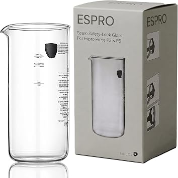 Espro Replacement Glass Carafe for P3 18 oz and P5 18 oz French Press Coffee Maker