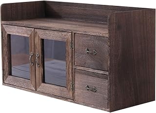Bookcases Double Door Retro Office Shelf Storage Cabinet Stand Student Bookshef Bookcase Bookcase Cosmetic Drawer (Brown) Storage Shelves