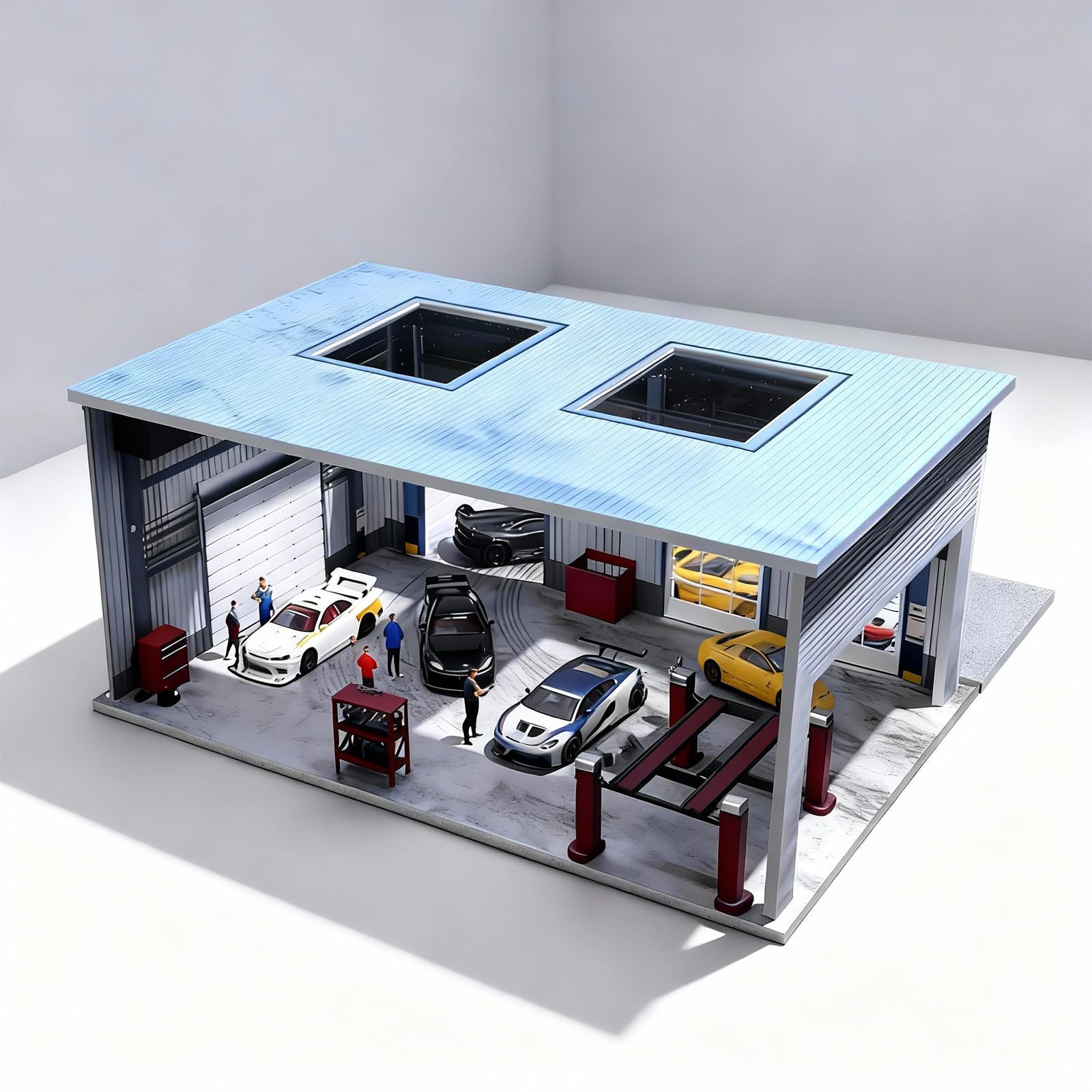 Amazon.com: 1/64 LED Lighted Diorama Garage Display Case for Hot