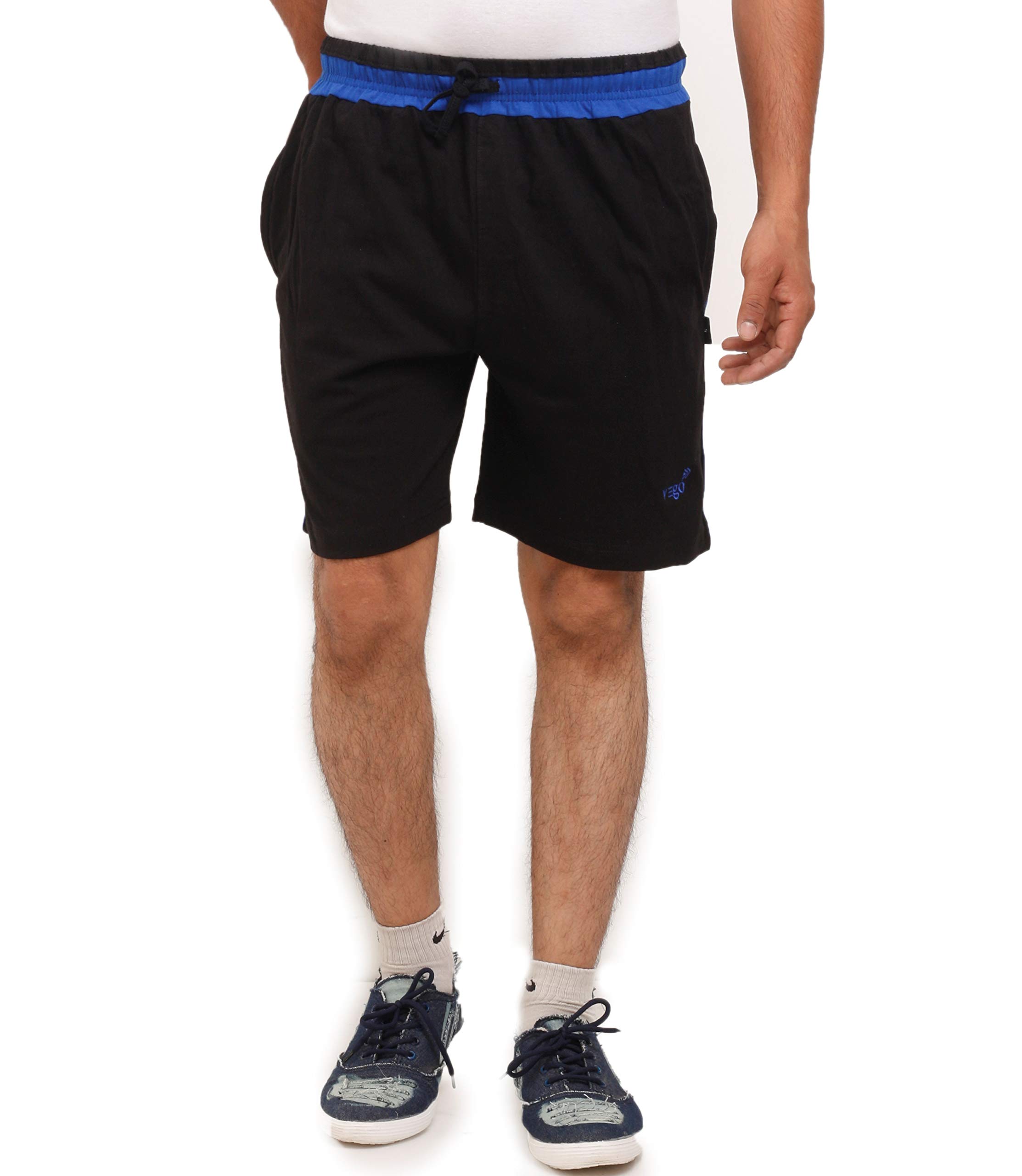 Men's Black Cotton Shorts , Trousers, Half pant, Bermuda-image-46