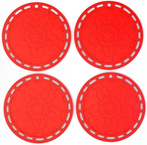 Silicone Hot Pads juego de 4 - 6 en 1 herramienta de cocina multipropósito soporte para recipientes protector de salpicador cobertor de microondas