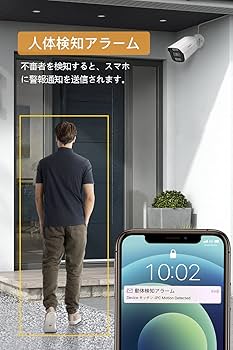 Amazon.co.jp: 防犯カメラ 屋外 高精細500万画素 JENNOV WIFI