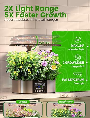 Miniatura 15 de LetPot LPH-SE Sistema de cultivo hidropónico, kit inteligente de jardín de hierbas de 12 cápsulas para interiores, jardín interior, control por