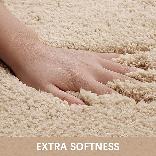 Miniatura 2 de Tapete Buganda de baño, de microfibra, suave y absorbente, antideslizante, de felpa gruesa, lavable a máquina