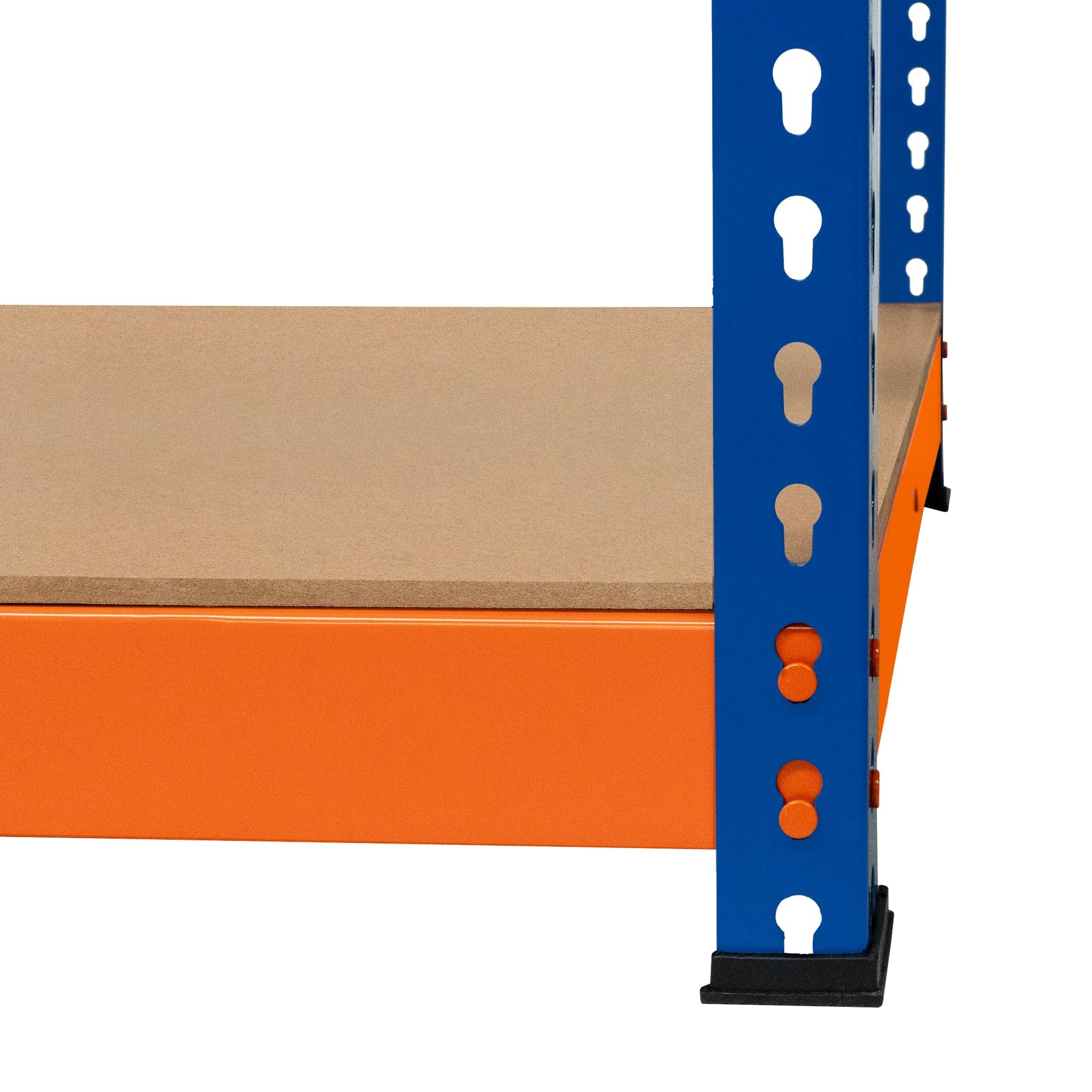 Établi Ajustable à 2 Niveaux S-Rax, Plan de Travail en Bois Aggloméré Robuste, Capacité 300kg, Bricolage Atelier Garage, Assemblage Sans Boulons, Pieds en Caoutchouc, 6 Renforts [150cm x 60cm x 90cm]
