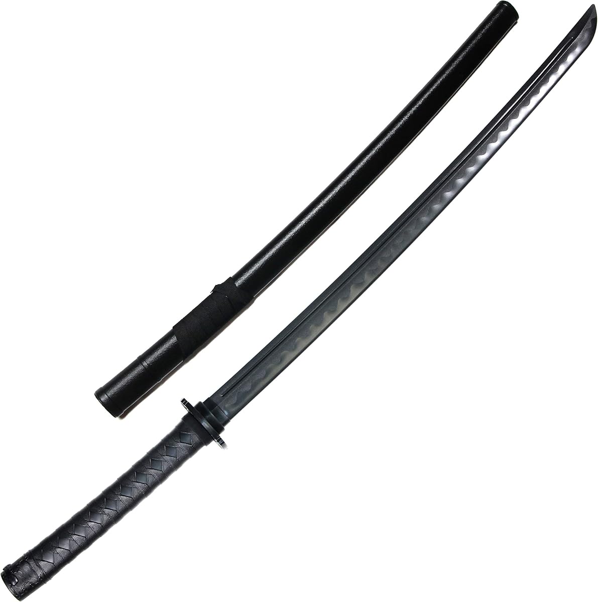 E-BOGU Equipo de espada de entrenamiento de polipropileno para artes marciales (39 ") con funda Saya negra