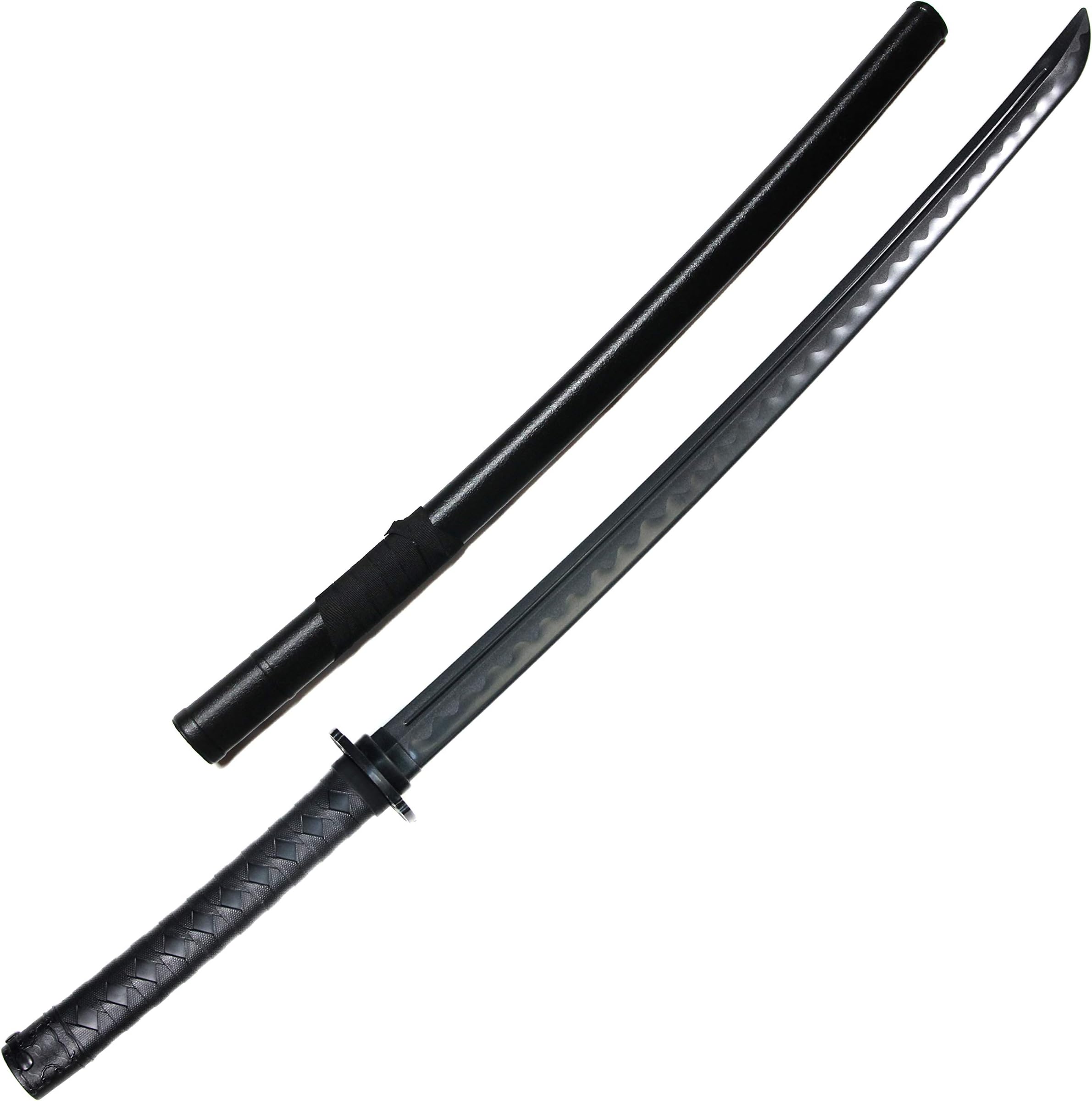 E-BOGU Martial Arts Polypropylene Training Sword Equipment (39") with Black Saya Scabbard
