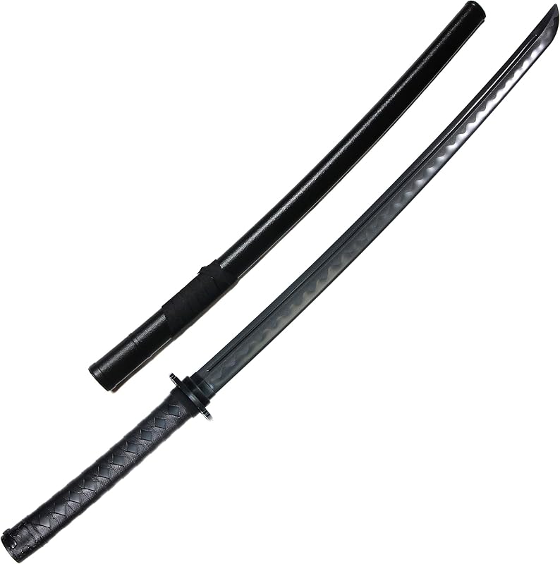 E-BOGU Equipo de espada de entrenamiento de polipropileno para artes marciales (39 ") con funda Saya negra