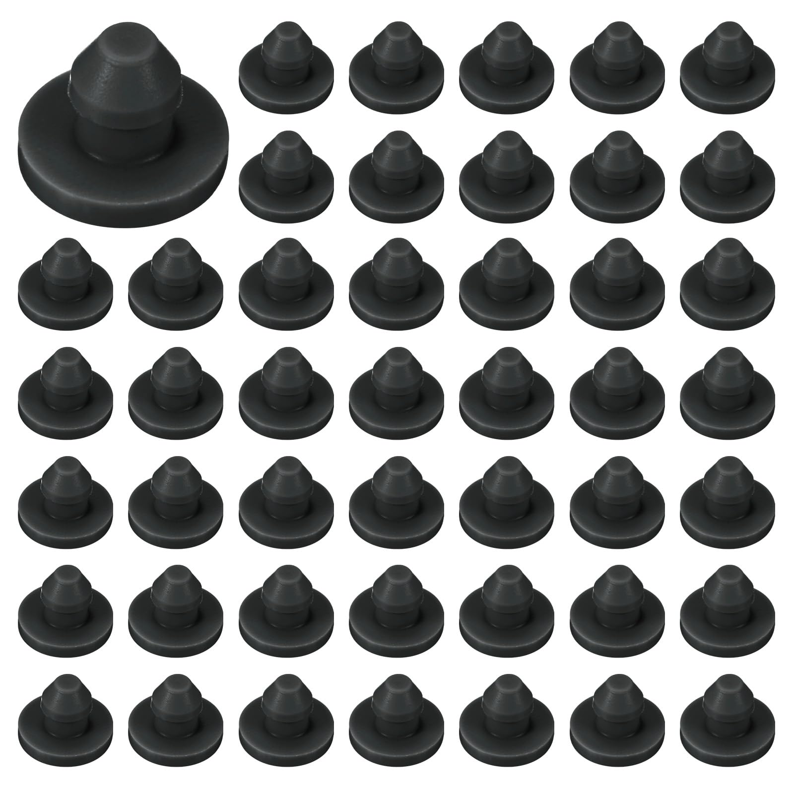 M METERXITY 50-Pack Silicone Hole Plugs, Snap in Locking Hole Plugs for 3.5mm Hole
