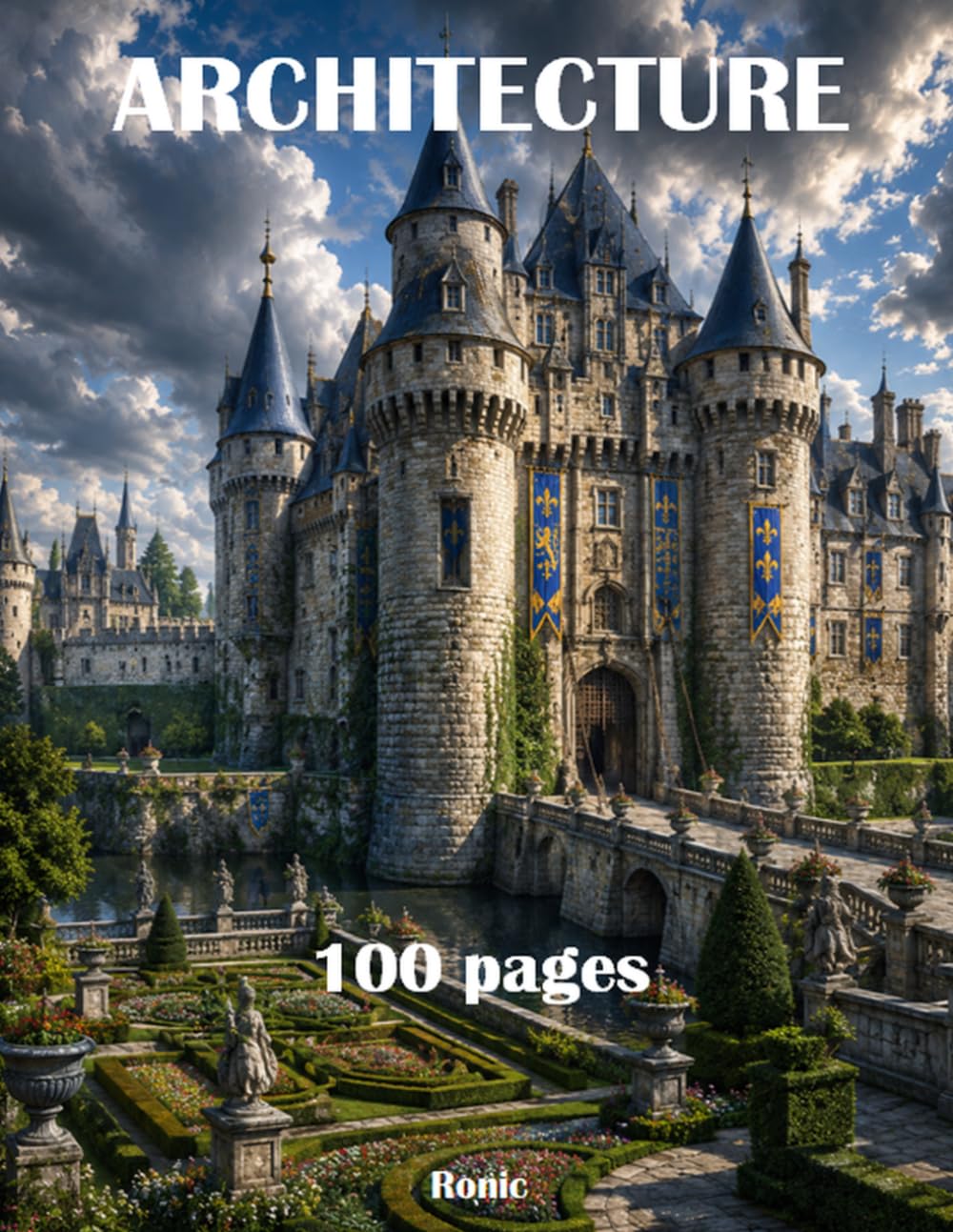 Livre de Coloriage Architecture: 100 Dessins de Bâtiments et Monuments