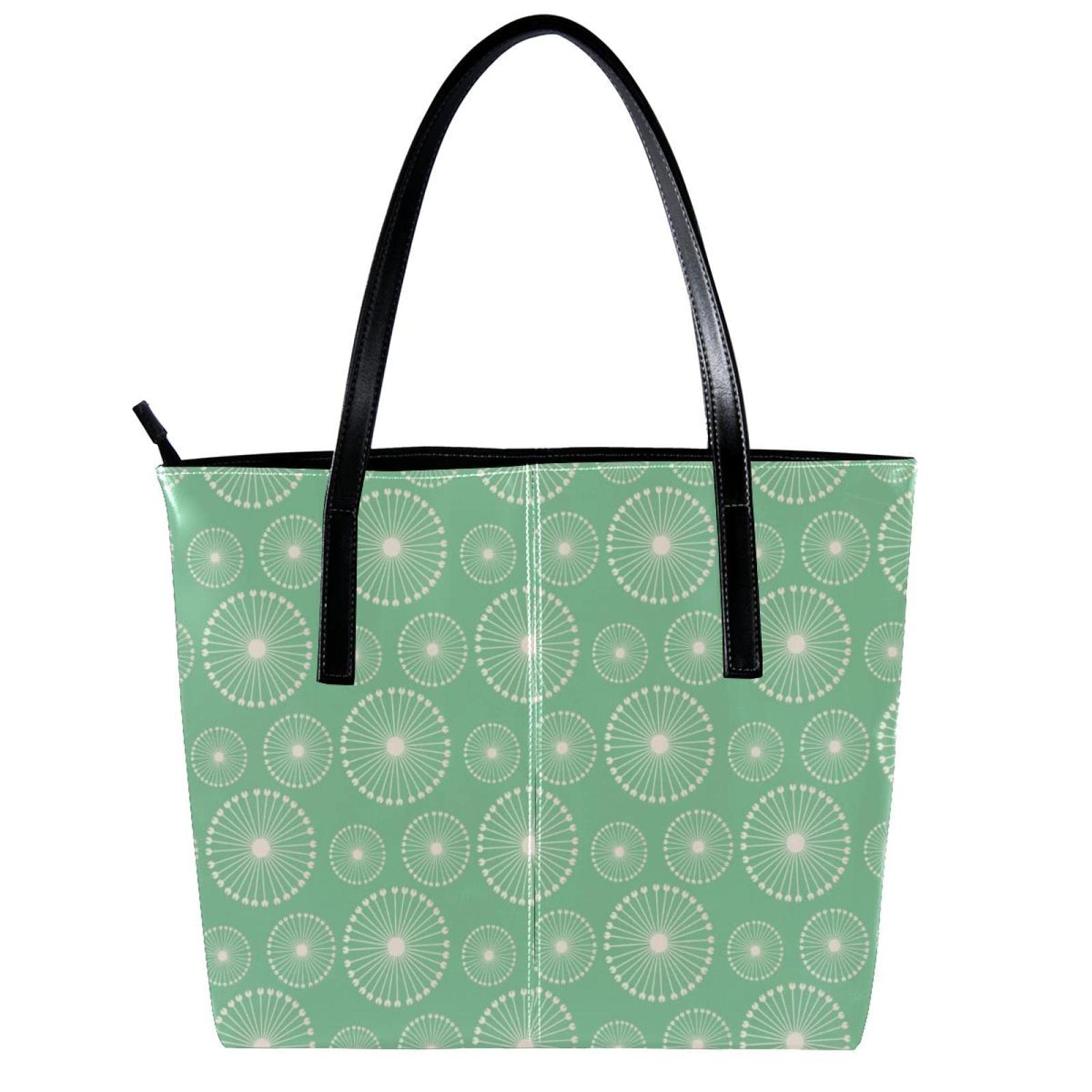 Bolso de hombro ligero casual para la escuela, bolso de mano para profesores, bolso de mano con diseño geométrico de diente de león, Varios colores