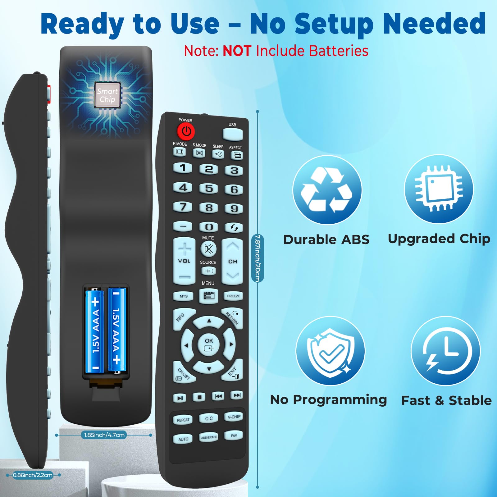 Mando a distancia Element TV de repuesto para Smart TV