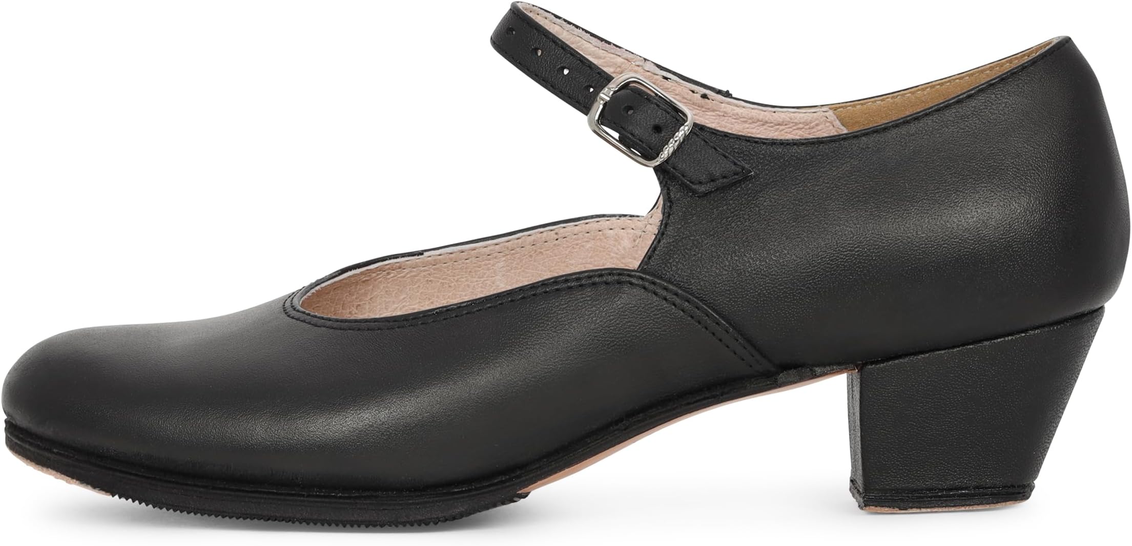 Miguelito 1710 Women's Folklorico Flamenco Dance Shoes with Nails, Leather, 1.5" Heel