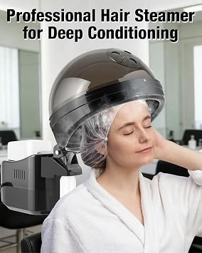Professional Hair Steamer Adjustable Height Standing Hair Steamer Black