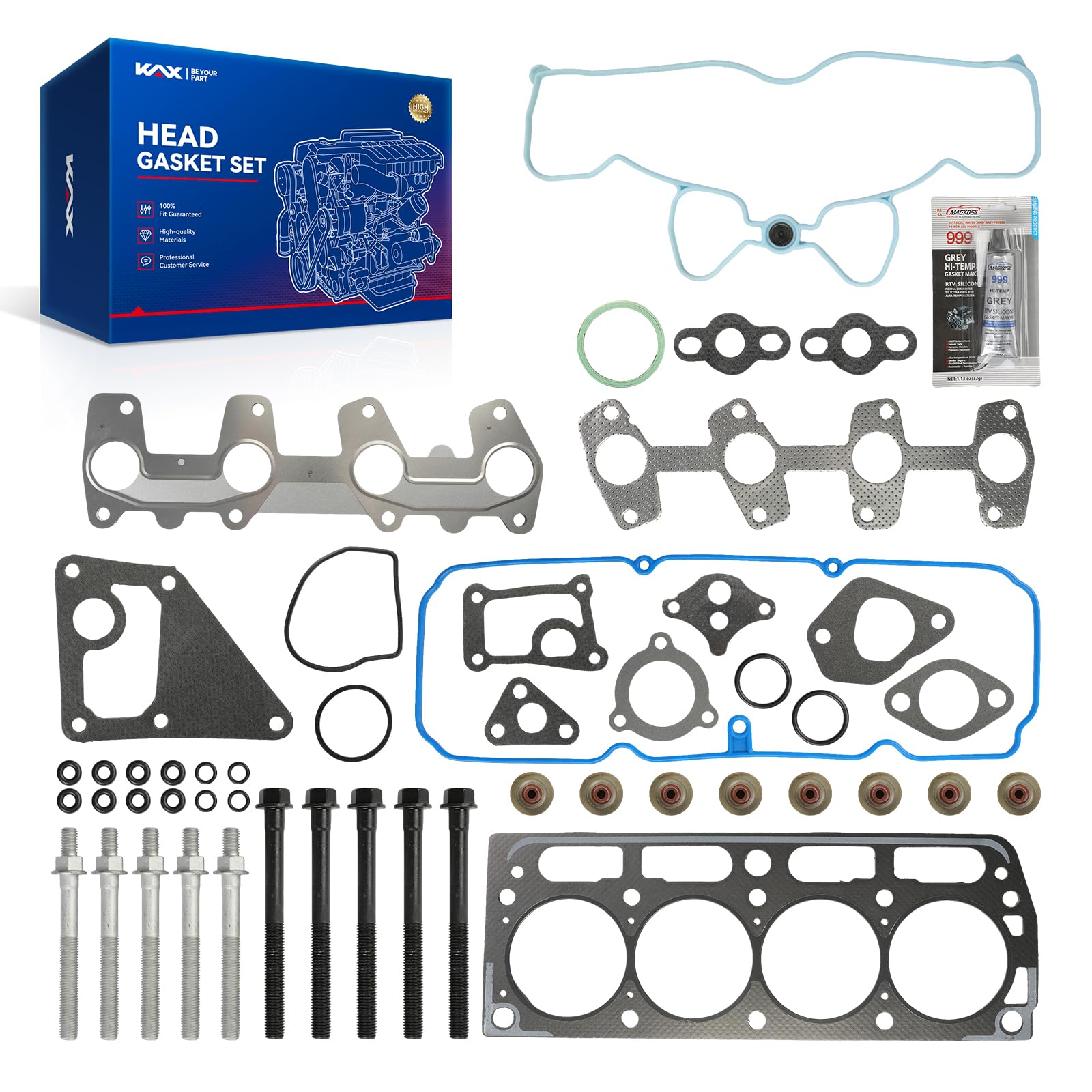 KAX Cylinder Head Gasket Set Fit for Chevrolet S10 Cavalier 1998-2002 2.2L