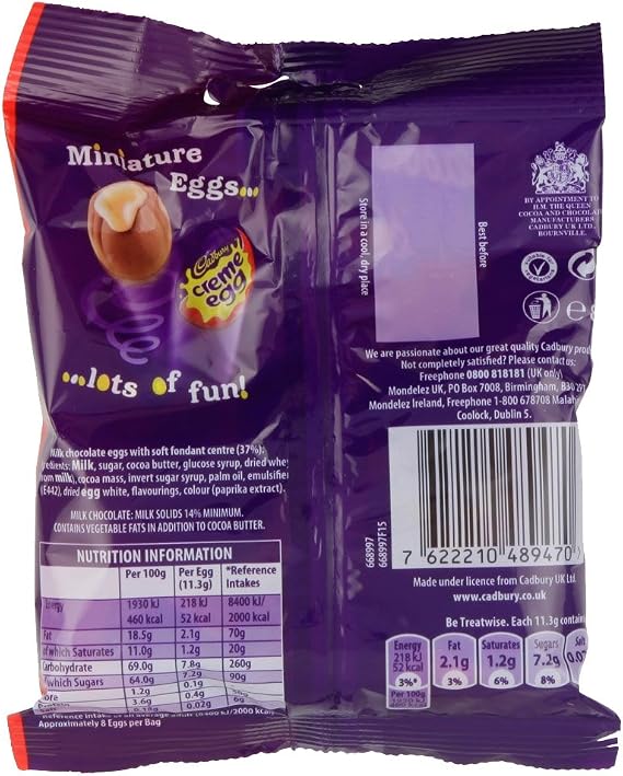 Cadbury Cream Egg Minis Bag 89 g (Pack of 22)