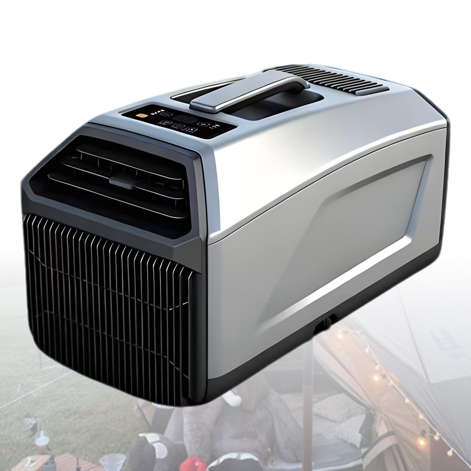 ExoticaBlend New RV AC Unit, Portable Air Conditioner for Camping, Tent & Off-Grid Use, 4500BTU Cooling Unit for for 53-86 Sq Ft Camping, Vans, Truck Sleepers & Cabins Silver