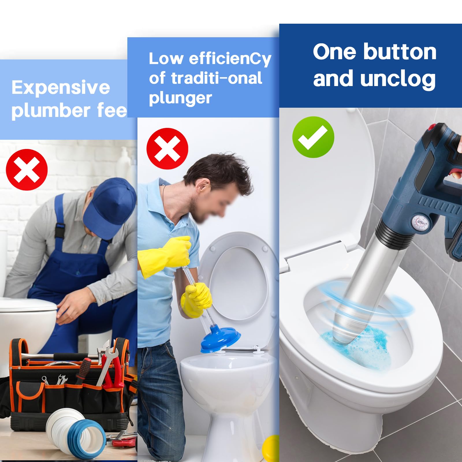 WC Kolben Abfluss Buster Vakuumkolben Abfluss Entsperren WC