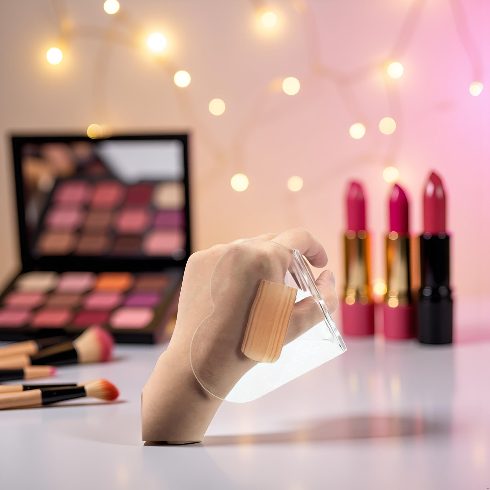 Paleta de acrílico transparente, maquillaje, sombra de ojos, base, paleta de lápiz labial, bandeja de pintura de arte de uñas, bandeja de mezcla de color, manicura de gel de uñas, herramienta de 8