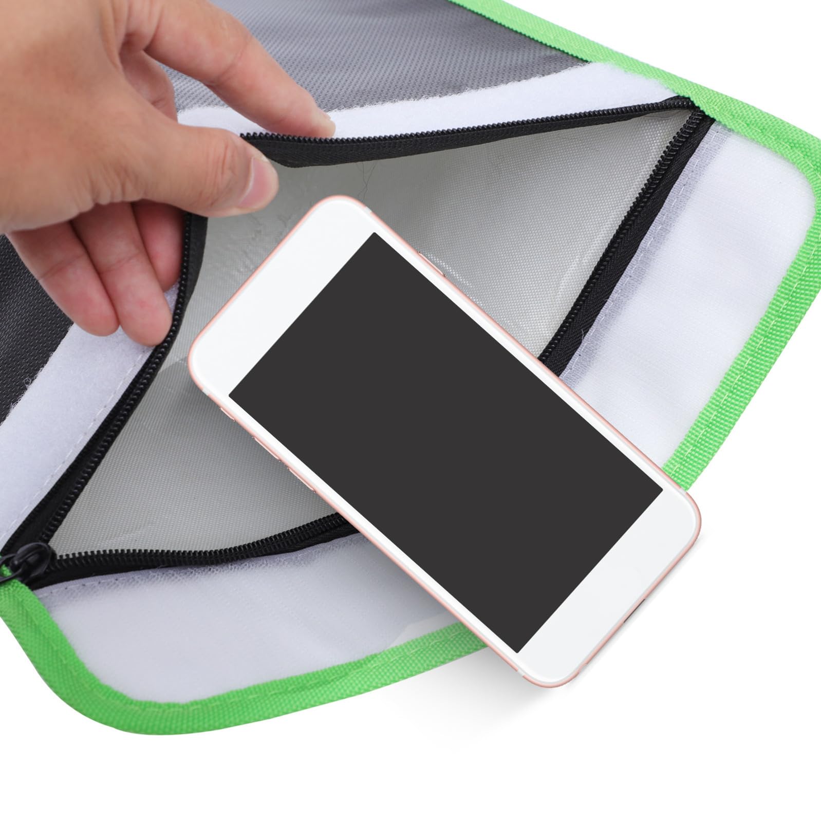 Abaodam Borsa Porta Ignifuga in Fibra di Vetro Rivestimento in Silicone per Ufficio e Casa, Protezione Contro