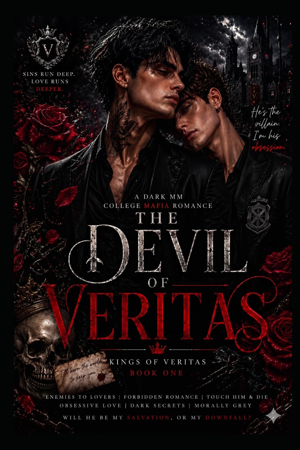 The Devil of Veritas: A Dark MM College Mafia Romance with Enemies to Lovers, Obsession & Secret Society