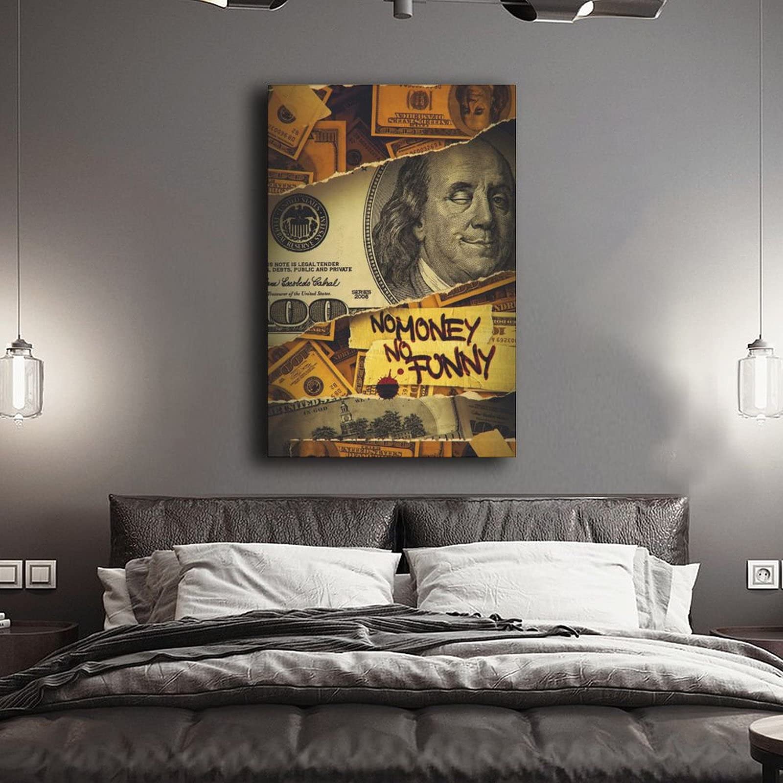 SQOR No Money is Not Happy Poster Canvas Art Poster and Wall Art Picture  Print Modern Family Bedroom Decor Posters 24×36inch(60×90cm) : Amazon.ca:  Home