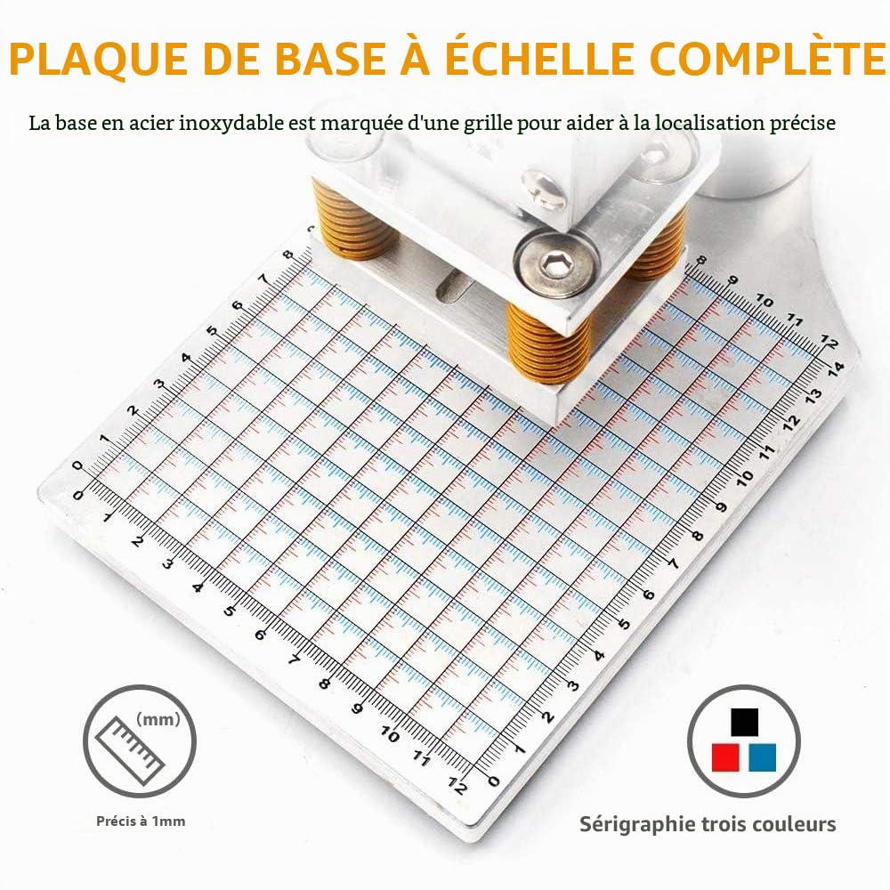 FASTTOBUY Presse à Chaud d'impression 10x13CM Machine à Embosser Cuir 500W Presse de La Chaleur pour l'Estampillage Chaud avecLe Papier de Cuir PVC