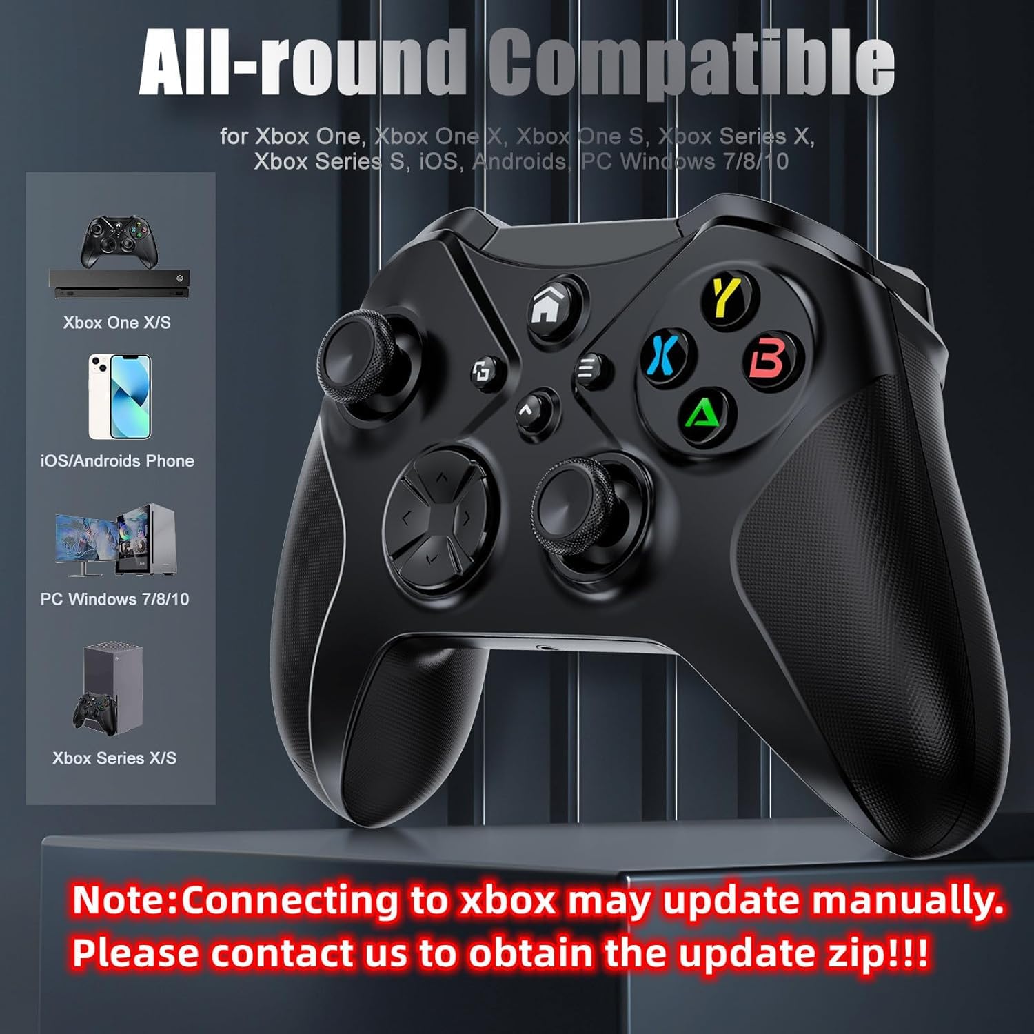 Bonacell Wireless Controller Kompatibel für Switch/OLED/Lite, [Need to Upgrade s/x Pc mit WiFi/Programmierung/Vibration/3.5 mm Audio/Turbo/6-Achsen-Gyroskop Kompatibel Xbox Series One S/X/Android/ios