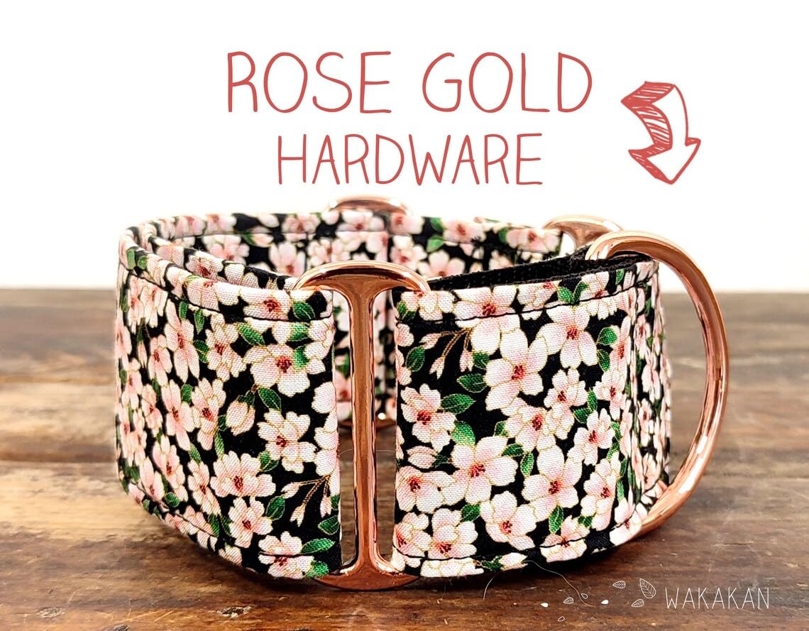 Collar Martingale Para Perro: Sakura, Hecho a Mano en España por Wakakán