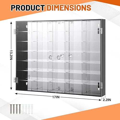 Miniatura 9 de Suzile 164 vitrina de acrílico fundido a troquel para pared de coche, modelo fundido, vitrina de coche, caja transparente, ruedas, gabinete de
