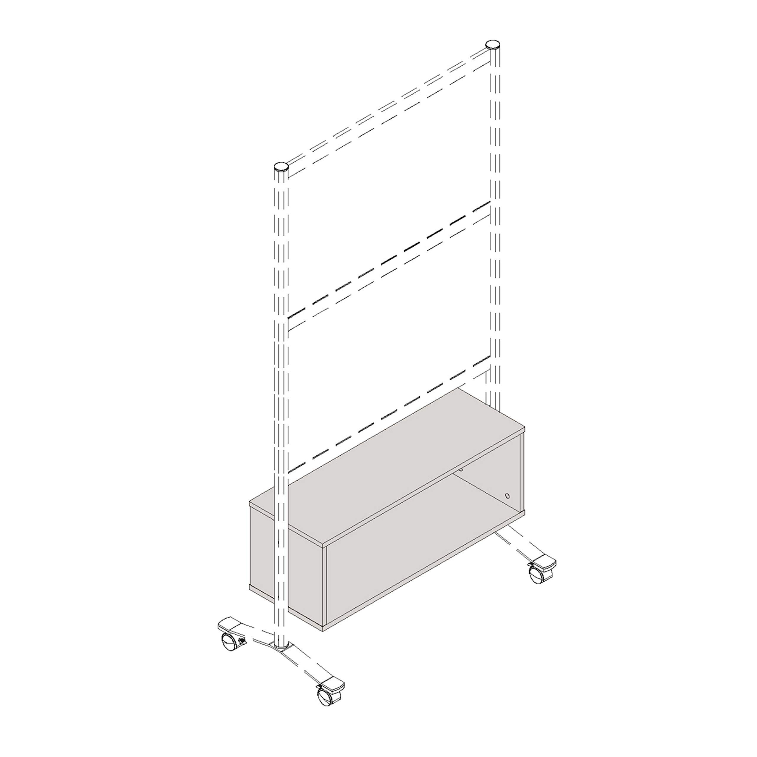 Lorell Panel System Open Storage Cabinet Aufbewahrungsregal, Laminat, walnuss, 18.1" x 31.5" x 15.8"