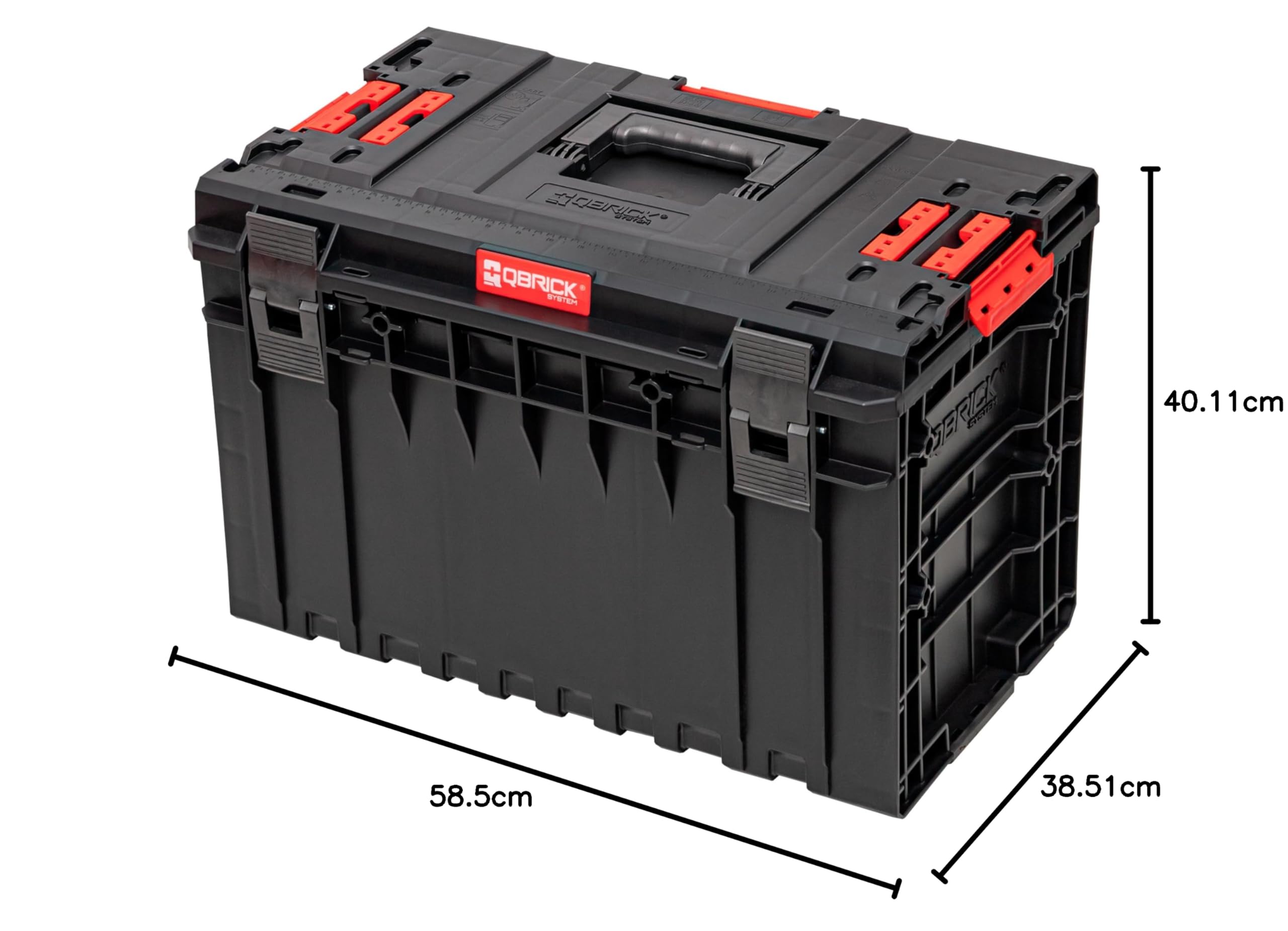 Qbrick System Boîte À Outils Vide Caisse À Outils Boîte De Rangement 585 x 385 x 401 mm Noir ONE 450 2.0 Vario