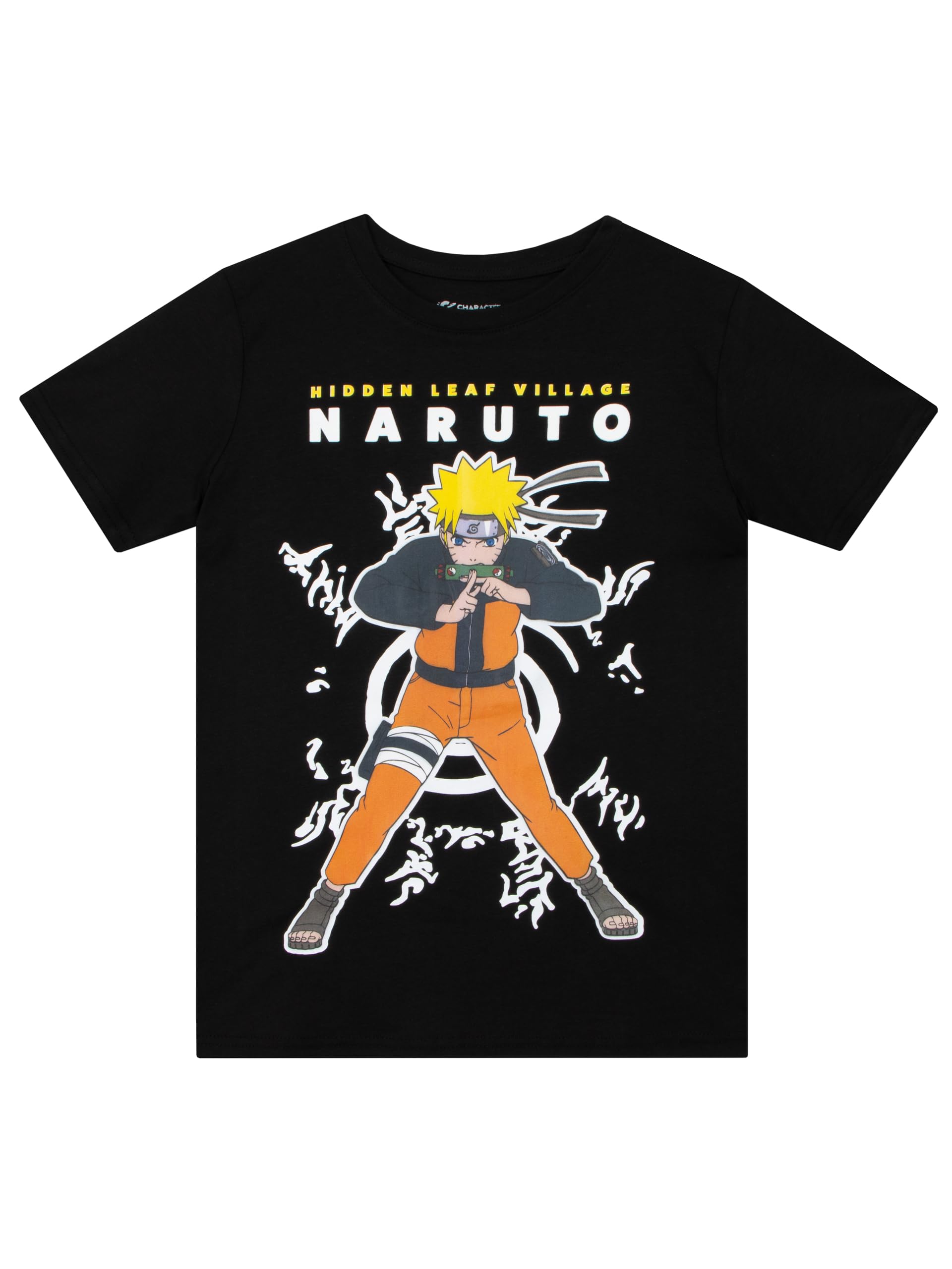 Naruto T-Shirt | Boys Tshirt | Uzumaki Anime T Shirt | Anime Clothes | Black | 6-7 Years
