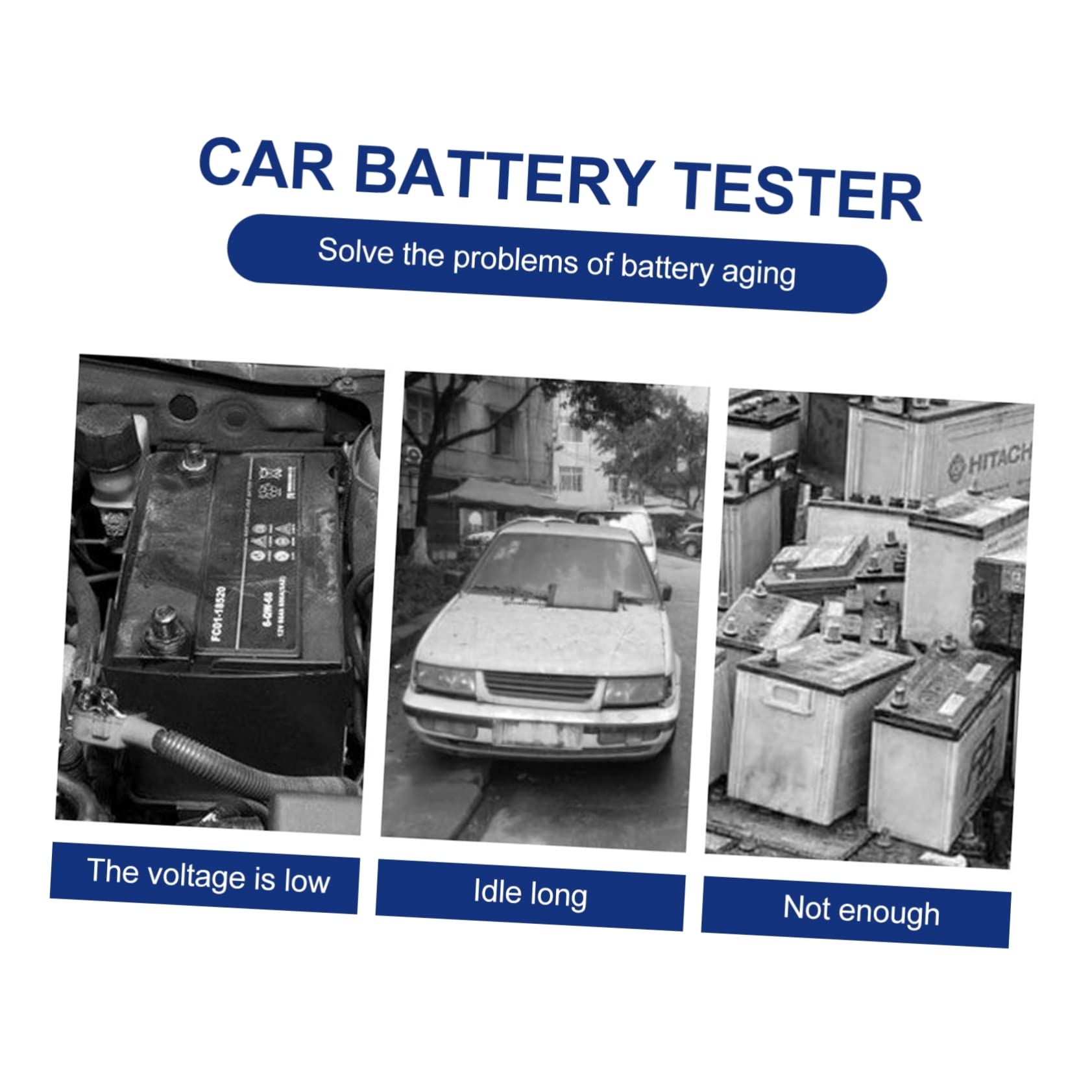 MAGICLULU Comprobador De Batería De Coche De Analizador De Baterías Para Coche Herramienta De Diagnóstico Útil Para Automóvil Equipo De Prueba Duradero Para Mantenimiento De Vehículos