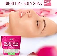 Vista 4 de Copos de magnesio para el baño - Copos de cloruro de magnesio orgánicos puros - Sin fragancia, 8 LBS