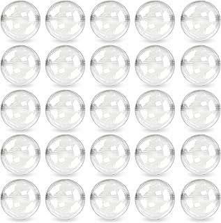 Capsule Vending Machine Round 50 pcs 1.1 inch (28mm) - Gumball Machine Capsules Bulk Clear Container - Easter Basket Stuffers Birthday Gifts Pinata Stuffers DIY Craft Supplies - Clear Capsules Empty