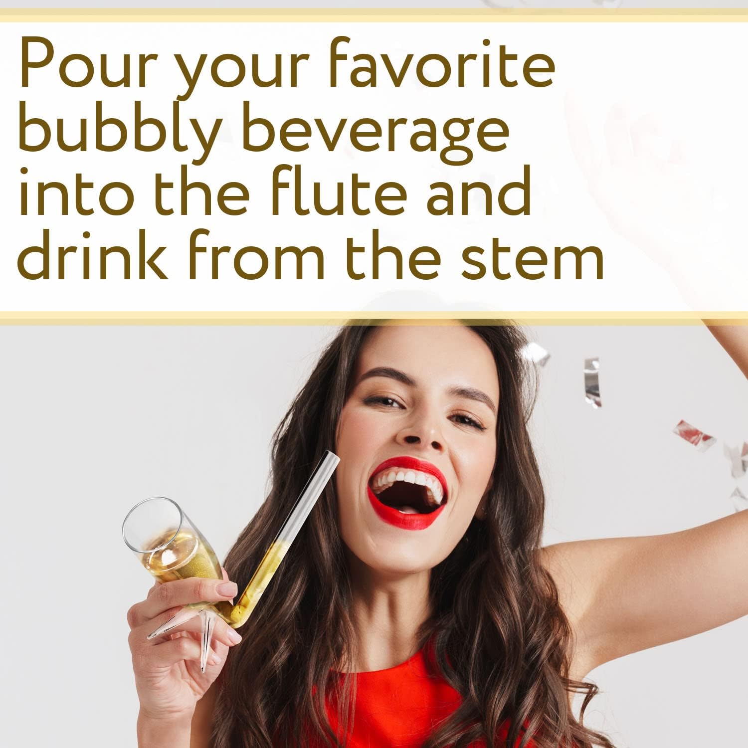 IMPRESA 10 Pack Champagne Shooter Plastic Glass Set - Champagne Glasses with Stands - Bachelorette Party Favors - Reusable Champagne Shooter Gifts for Bubbly Lovers - Champ Shooters