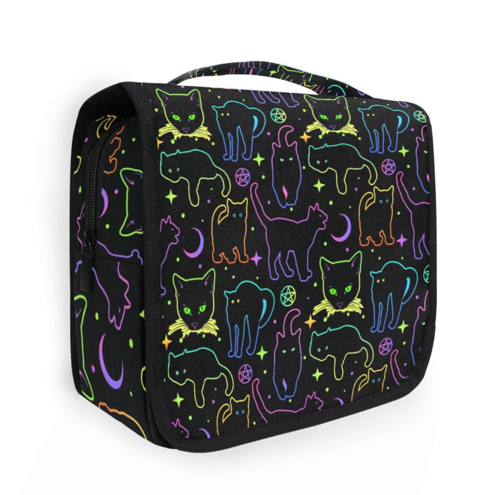 MNSRUU Hanging Toiletry Bag Witchcraft Black Cats Makeup Bag Travel bag for Toiletries Portable Toiletry Organizer Bags Toiletry Bag for Women Men,