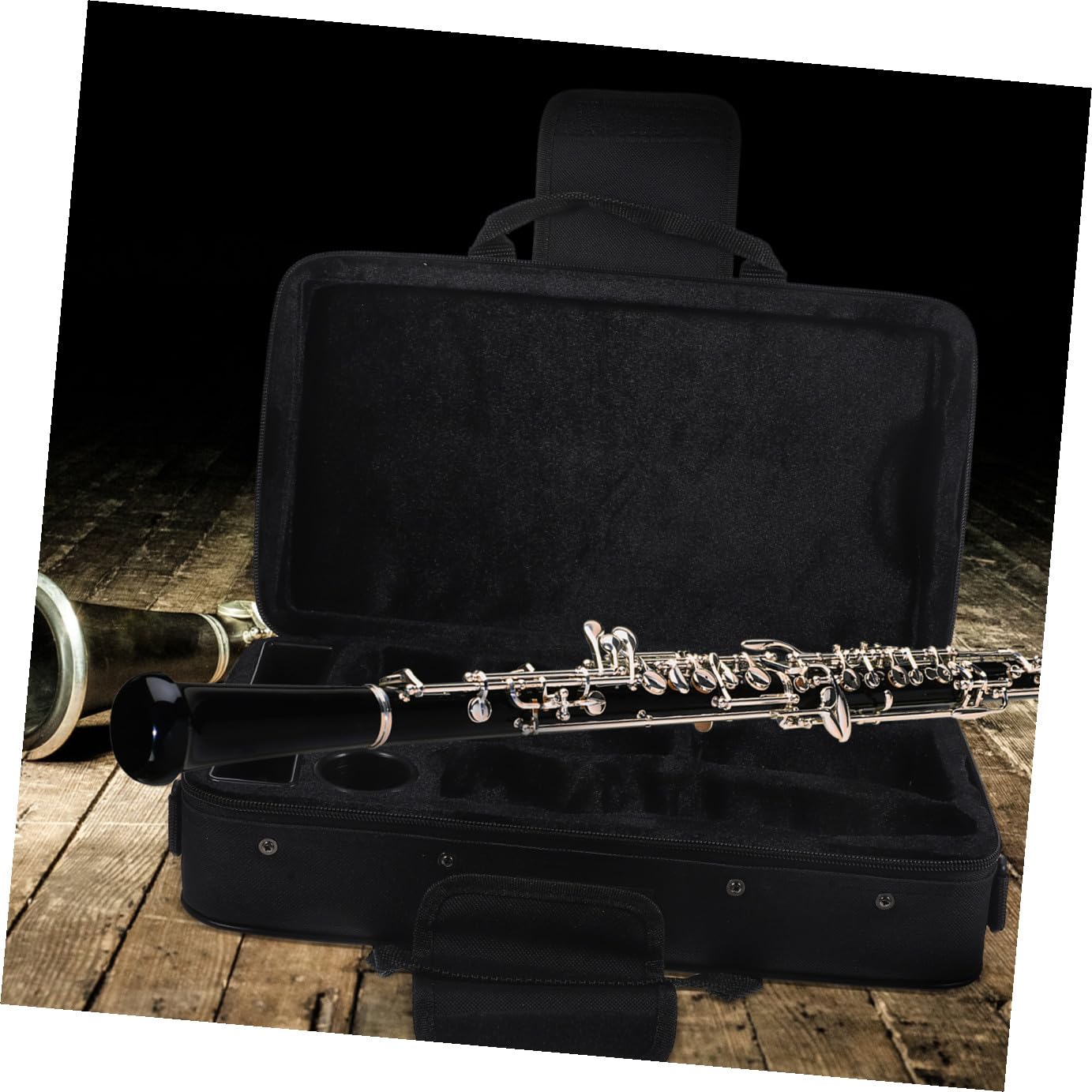 TOYANDONA Estuche Resistente Portátil Oxford de Clarinete para Negro Tela Asas, Compacto y Proteger durante Viajes y Almacenamiento