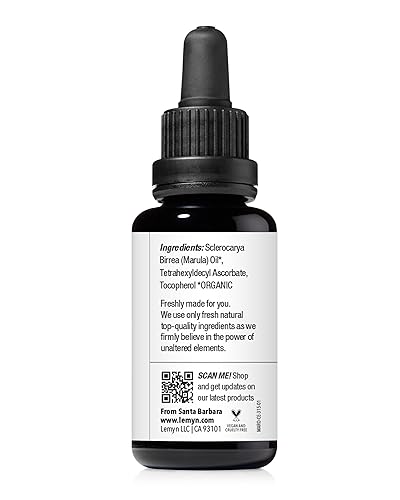 Miniatura 9 de Lemyn Organics Aceite facial de marula virgen  sobrealimentado con vitamina C y E  Recién hecho  Hidratación intensa y impulso de resplandor