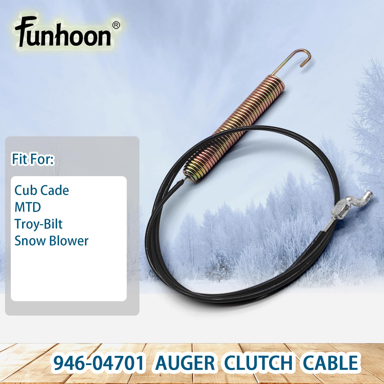 Amazon.com: Funhoon 946-04701 Auger Clutch Cable for Craftsman MTD